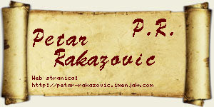 Petar Rakazović vizit kartica